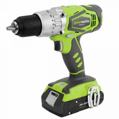 Купить Дрель-шуруповерт Greenworks G24CDK2 аккумуляторная в сумке по низкой цене
