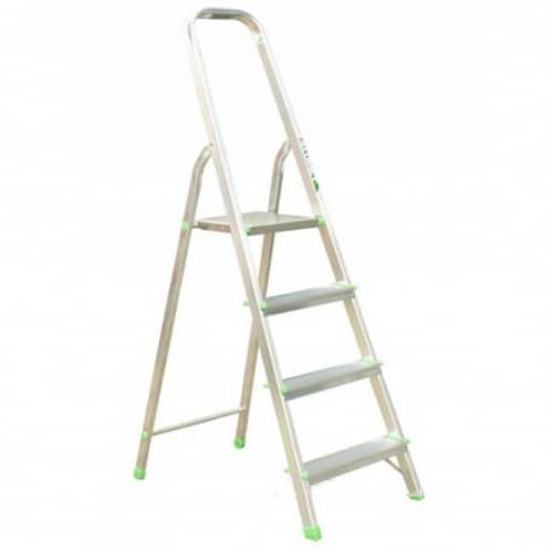 Купить Стремянка Алюмет АМ704 алюминиевая односторонняя универсальная по низкой цене