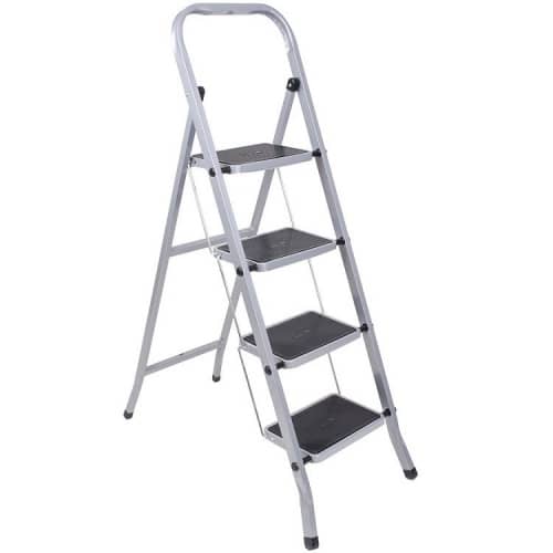 Купить Стремянка Алюмет Class Plus 13004 стальная односторонняя с широкими ступенями по низкой цене