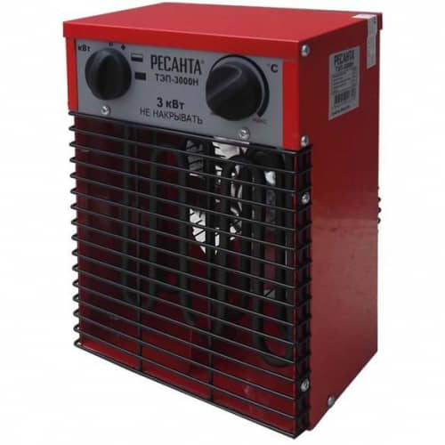 Купить Тепловая пушка Ресанта ТЭП-3000Н электрическая по низкой цене
