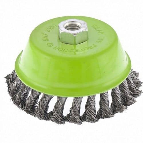 Купить Щетка Сибртех для УШМ крученая чашка 100 мм по низкой цене