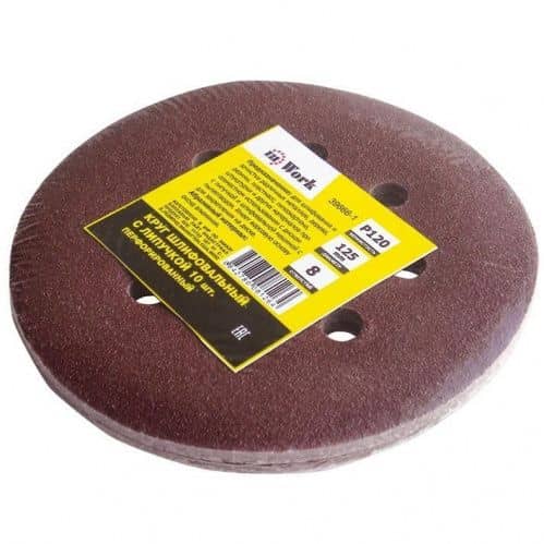 Купить Круг In Work шлифовальный перфорированный 39661-1 125 мм P36 10 шт. по низкой цене