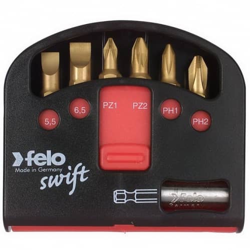 Купить Набор Felo TiN бит с магнитным держателем 7 предметов в боксе Swift по низкой цене