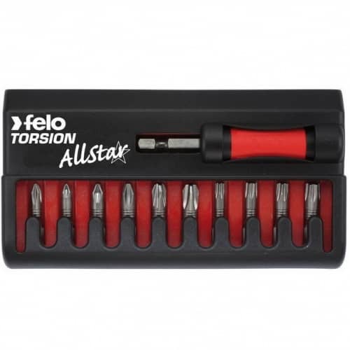 Купить Набор Felo Torsion AllStar PH/PZ/Tx бит с держателем Star 11 предметов в кейсе по низкой цене