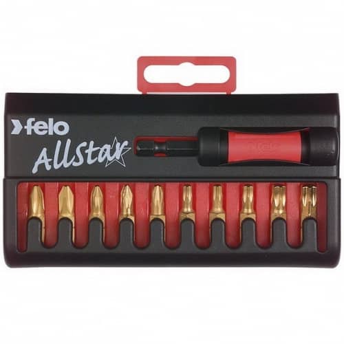 Купить Набор Felo TiN AllStar бит PZ/PH/Tx с держателем бит Star 11 предметов в кейсе по низкой цене
