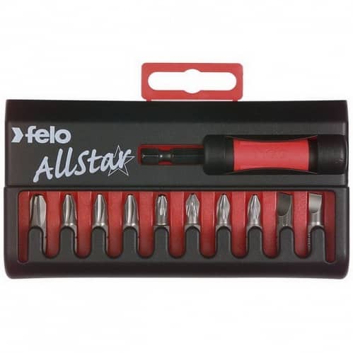 Купить Набор Felo AllStar SL/PH/PZ бит с держателем Star 11 предметов в кейсе по низкой цене