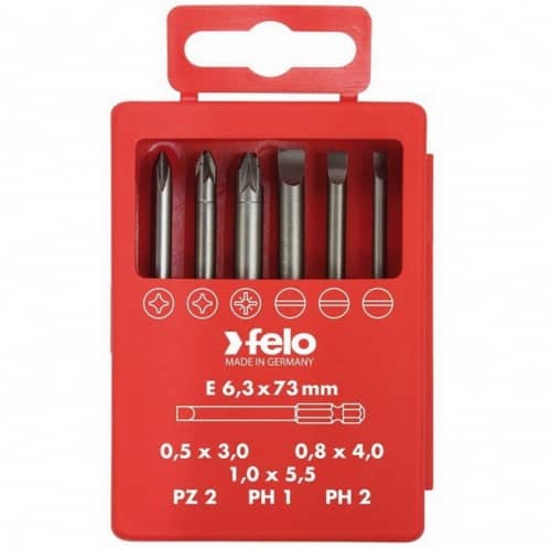 Купить Набор Felo Profi SL/PZ/PH бит 73 мм 6 предметов в кейсе по низкой цене