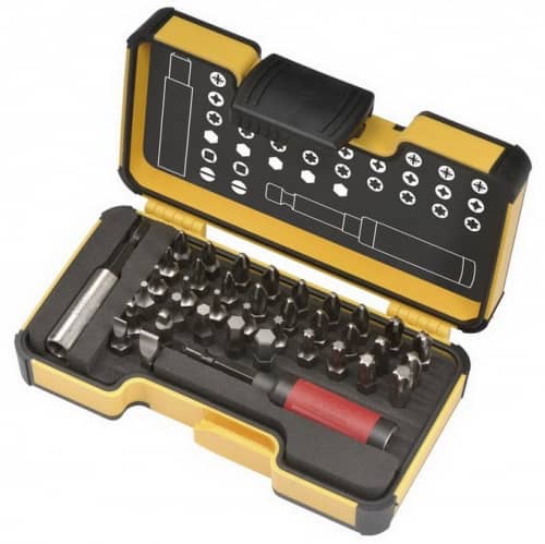 Купить Набор Felo SL/PZ/PH/HEX/Tx/SQ бит с рукояткой Ergonic и битодержателем Star 38 предметов в кейсе по низкой цене