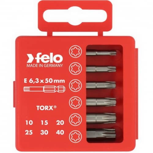 Купить Набор Felo Profi Tx бит 50 мм 6 предметов в кейсе по низкой цене