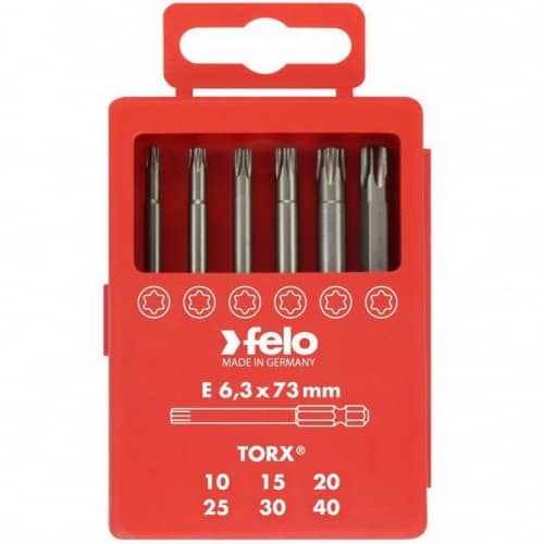 Купить Набор Felo Profi Tx бит 73 мм 6 предметов в кейсе по низкой цене