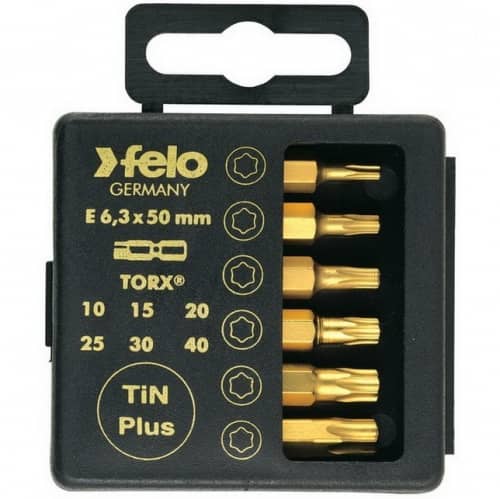Купить Набор Felo TiN Profi Tx бит 50 мм 6 предметов в кейсе по низкой цене