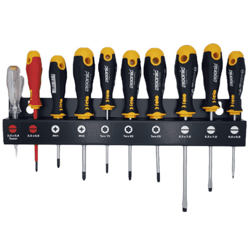 Купить Набор Felo Ergonic отверток с диэлектрической отверткой и отверткой тестером напряжения 10 шт по низкой цене