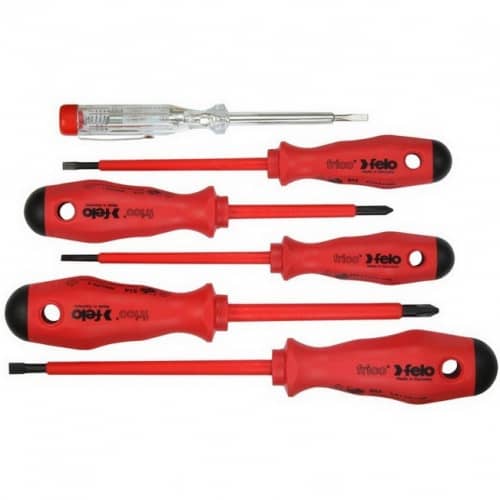 Купить Набор Felo SL/PH диэлектрических отверток и отвертка тестер напряжения 6 шт по низкой цене