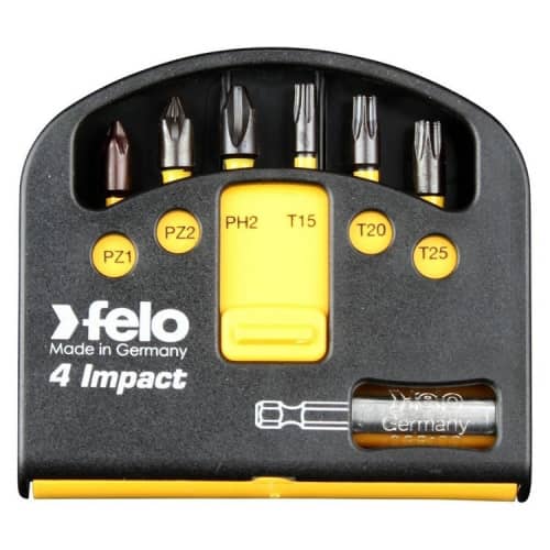 Купить Набор Felo Impact ударных бит с держателем бит в кейсе по низкой цене