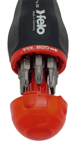 Купить Отвертка Felo Bit-Boy с магнитным держателем под биты, с набором бит 8 шт по низкой цене