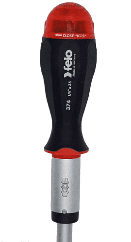 Купить Отвертка Felo с реверсивным механизмом, с набором бит 8 шт по низкой цене