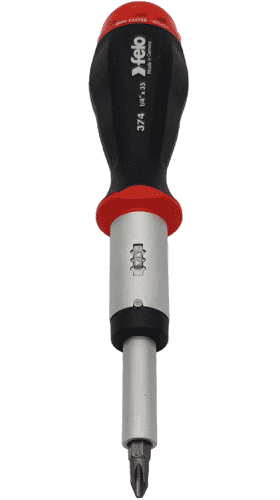 Купить Отвертка Felo с реверсивным механизмом, с набором бит 8 шт по низкой цене