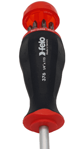 Купить Отвертка Felo с увеличенным магнитным держателем под биты, с набором бит 8 шт по низкой цене