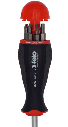 Купить Отвертка Felo с увеличенным магнитным держателем под биты, с набором бит 8 шт по низкой цене