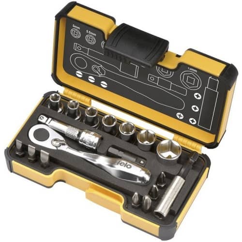 Купить Трещотка Felo 60 зубьев с набором насадок 14 шт по низкой цене