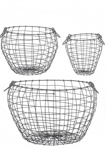 Купить Корзины декоративные металлические – набор 3 шт. Esschert Design по низкой цене