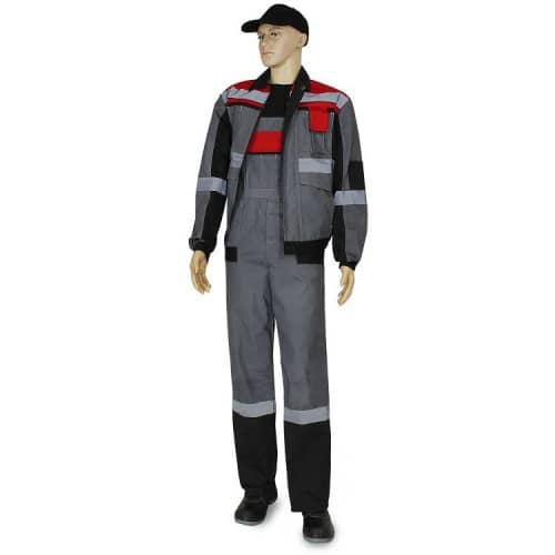 Купить Костюм Рассо Виват 01210 серый с черным и красным 48-50/170-176 по низкой цене