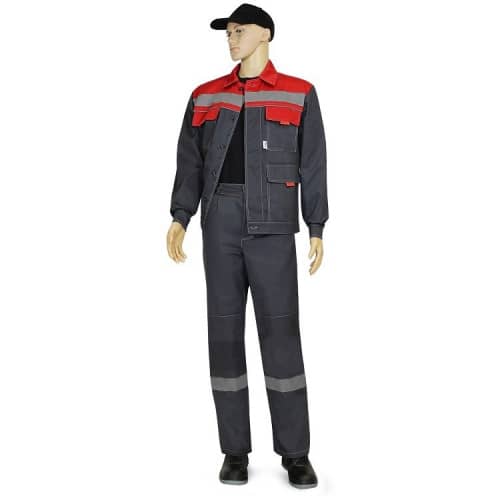 Купить Костюм Рассо Нова 75667 серый с красным 48-50/170-176 по низкой цене