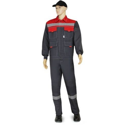 Купить Костюм Рассо Нова 76125 серый с красным 48-50/170-176 по низкой цене