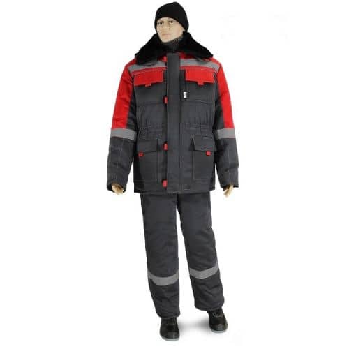 Купить Костюм Рассо Нова утепленный 75640 серый с красным 48-50/170-176 по низкой цене
