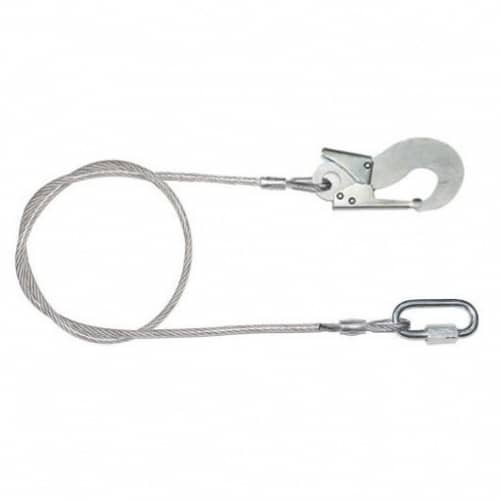 Купить Строп Fit страховочный Б+Кс 12625 металлический трос в ПВХ оболочке с монтажным карабином по низкой цене