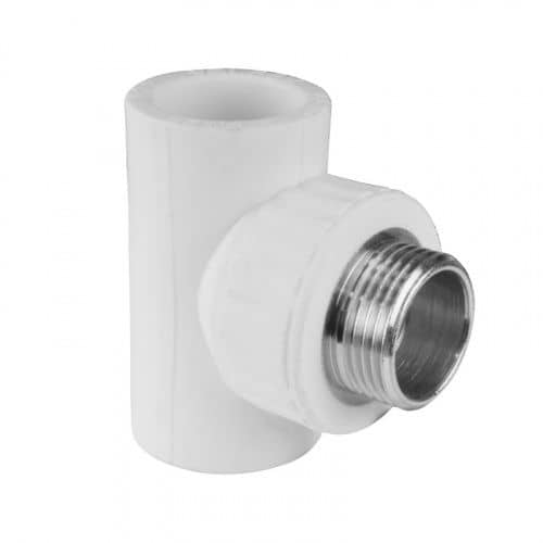 Купить Тройник Valfex, полипропилен, латунная резьба, 20x1/2" НР по низкой цене