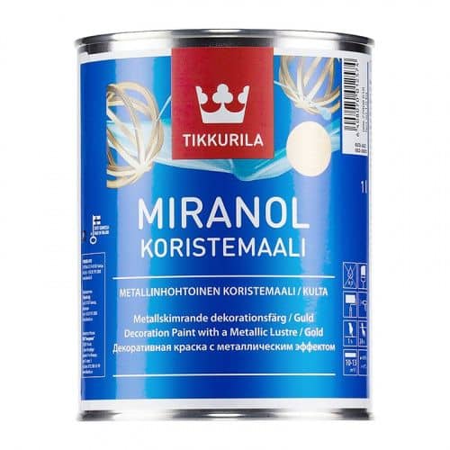 Купить Краска Tikkurila Miranol декоративная, алкидная, золото 1 л по низкой цене