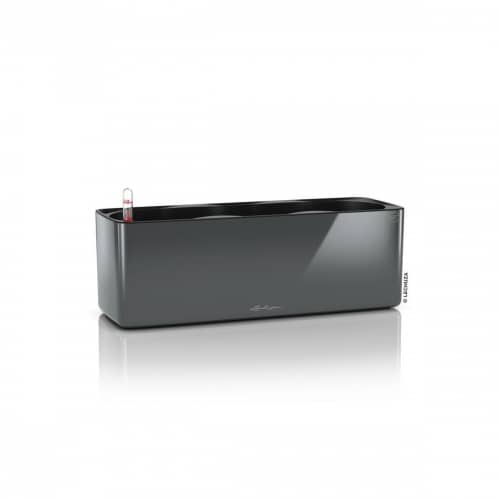 Купить Кашпо Lechuza Cube Glossy Triple Complete charcoal highgloss 42x14x14 см по низкой цене