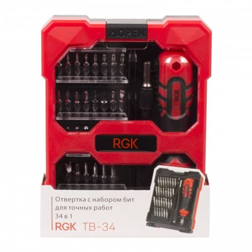 Купить Отвертка RGK TB-34 (34 в 1) по низкой цене