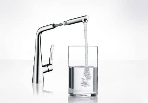 Купить Смеситель Hansgrohe Metris рычажный c душем 14821800 по низкой цене