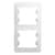 Купить Рамка Schneider Electric Глосса 2 поста вертикальная белая по низкой цене