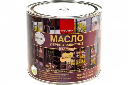 Купить Масло Neomid Premium деревозащитное белое 2 л по низкой цене