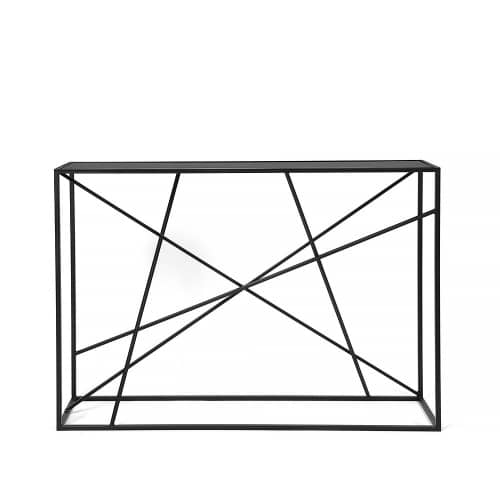 Купить Консоль Intelligent Design Wilson line black черное стекло по низкой цене