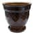 Купить Горшок для цветов с поддоном d27 см Ромб коричневый 9 л по низкой цене