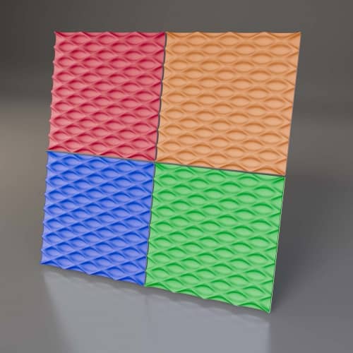 3D панель стеновая Relieffo Siene 001 из пенополиуретана 600x600x30 мм