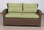 Купить Диван ТЕРРАСА Люкс САН-МАРИНО 2-х местный, плетеный, жгут 30832-1, с подушками по низкой цене
