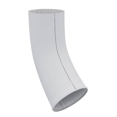 Купить Колено сливное, металл, белое, D=90 мм по низкой цене