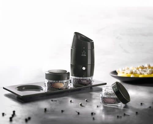 Купить Набор Peugeot Zanzibar set мельница для специй и 3 баночки с перцем, черный по низкой цене