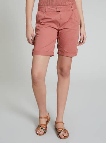 Купить Шорты-бермуды Piazza Italia цвет грязно-розовый по низкой цене