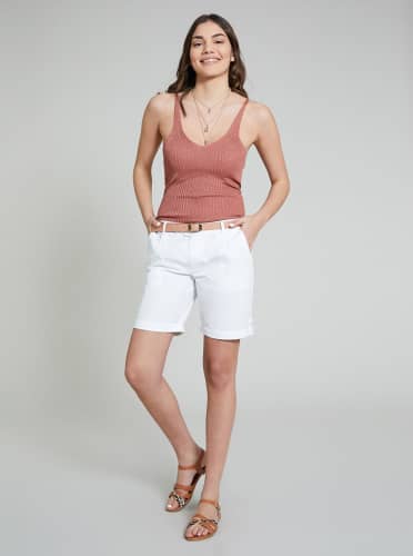 Купить Шорты-бермуды Piazza Italia белые по низкой цене