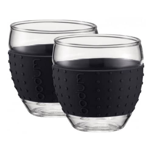 Купить Набор стаканов (2 штуки) BODUM Pavina, 0.1л, цвет черный по низкой цене