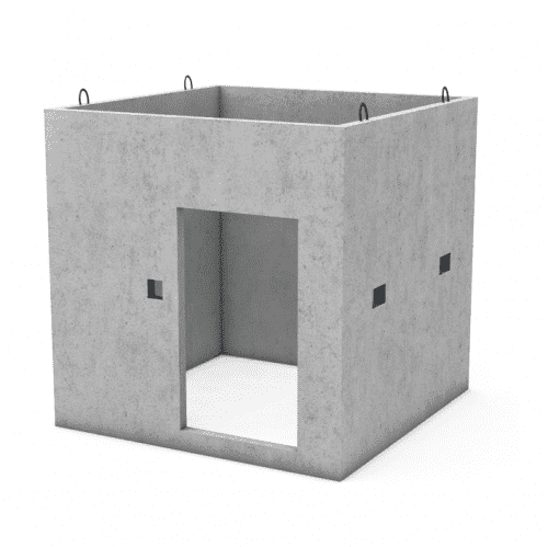 Купить Блок железобетонный объёмный для БКТП, БРТП с ФБК, без отделки, 2,88х2,5х5,06 м по низкой цене