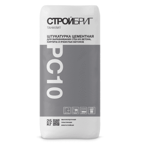 Купить Штукатурка Стройбриг Танилит РС10 цементная серая 25 кг по низкой цене
