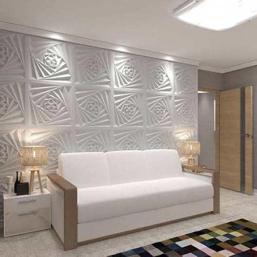 3D панель стеновая Relieffo Illusion 049 из пенополиуретана 600x600x30 мм