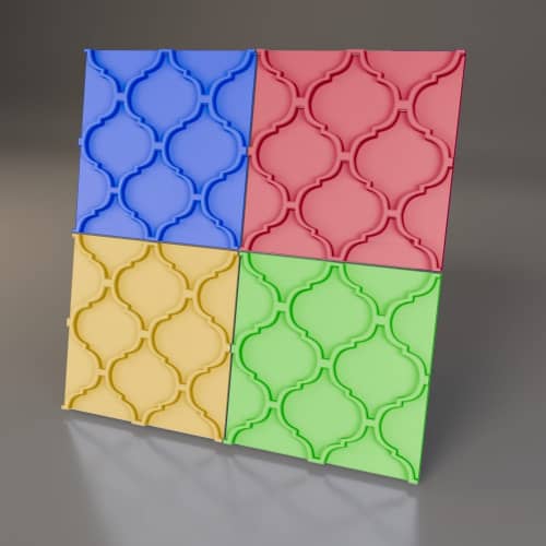 3D панель стеновая Relieffo Scroll 019 из пенополиуретана 600x600x30 мм